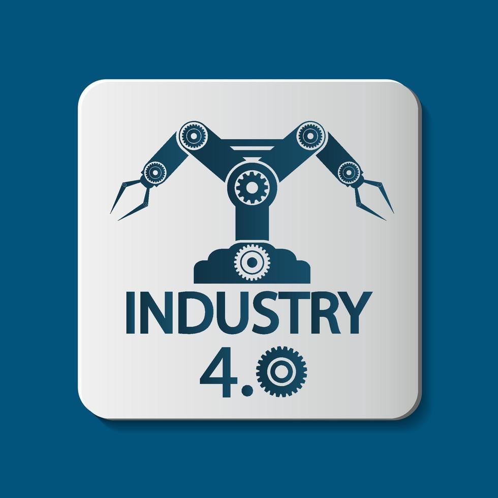 Icono de la industria 4.0, concepto de tecnología ilustración vectorial. vector