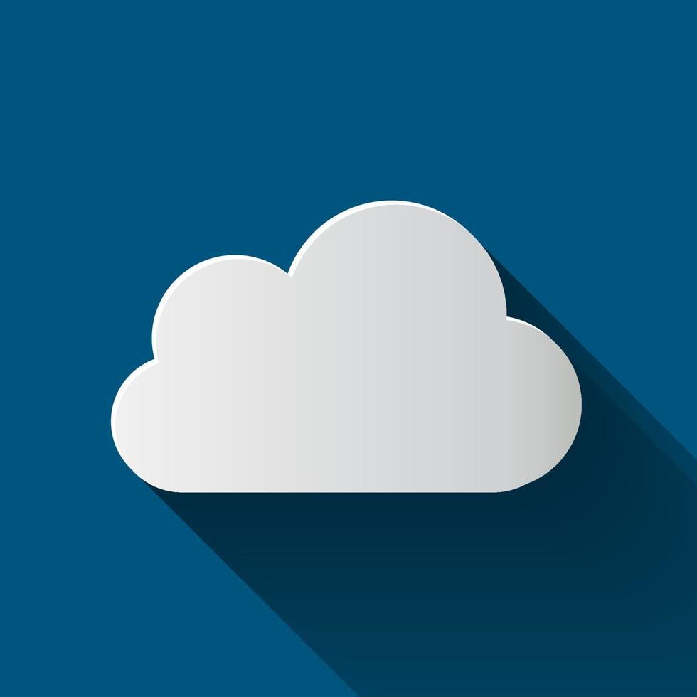 cloud icon isolated on background. Cloud flat illustration vector