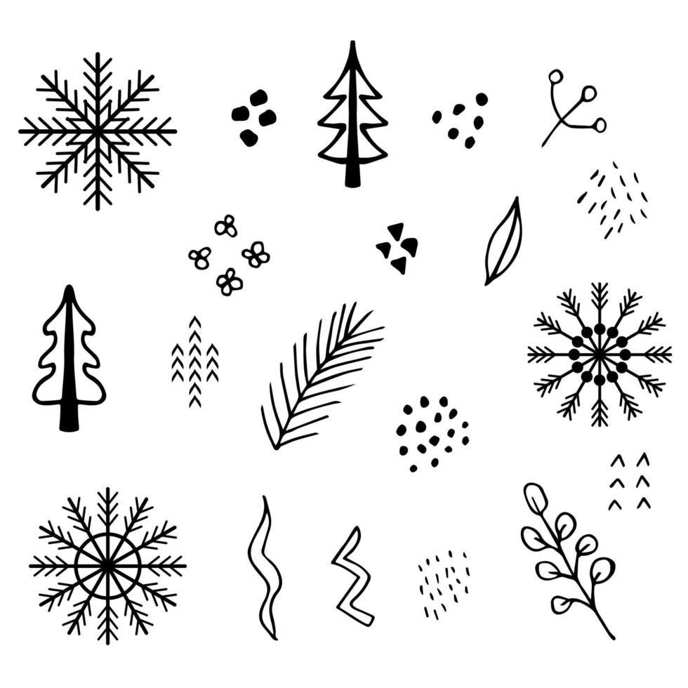 set elements scandinavian vector