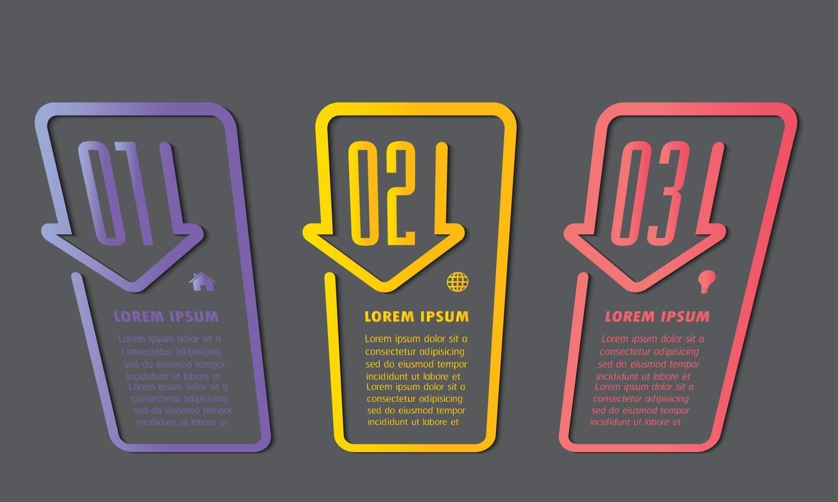 modern text box template, banner Infographics vector