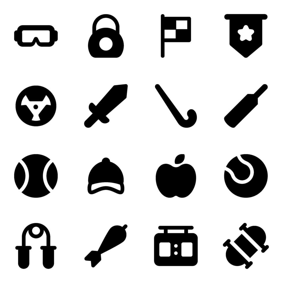 Sports Accessories Elements vector