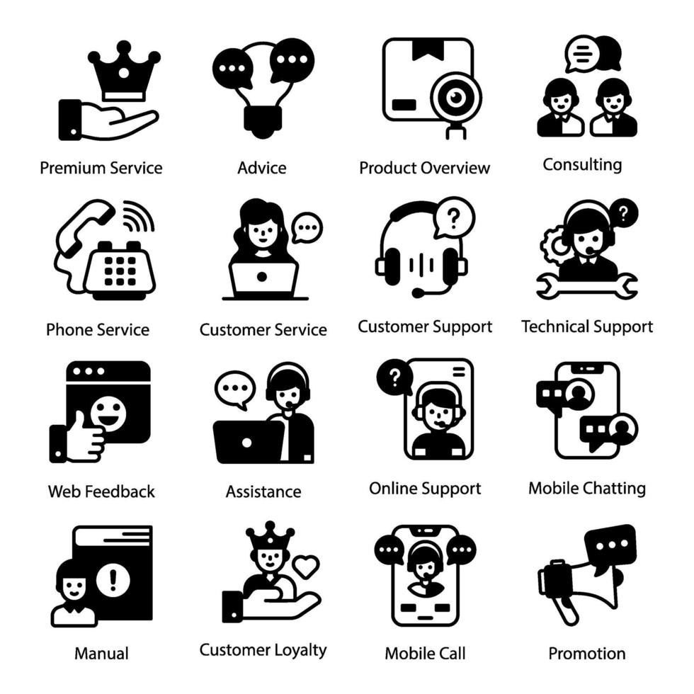 Customer Services Elements 2302801 Vector Art at Vecteezy