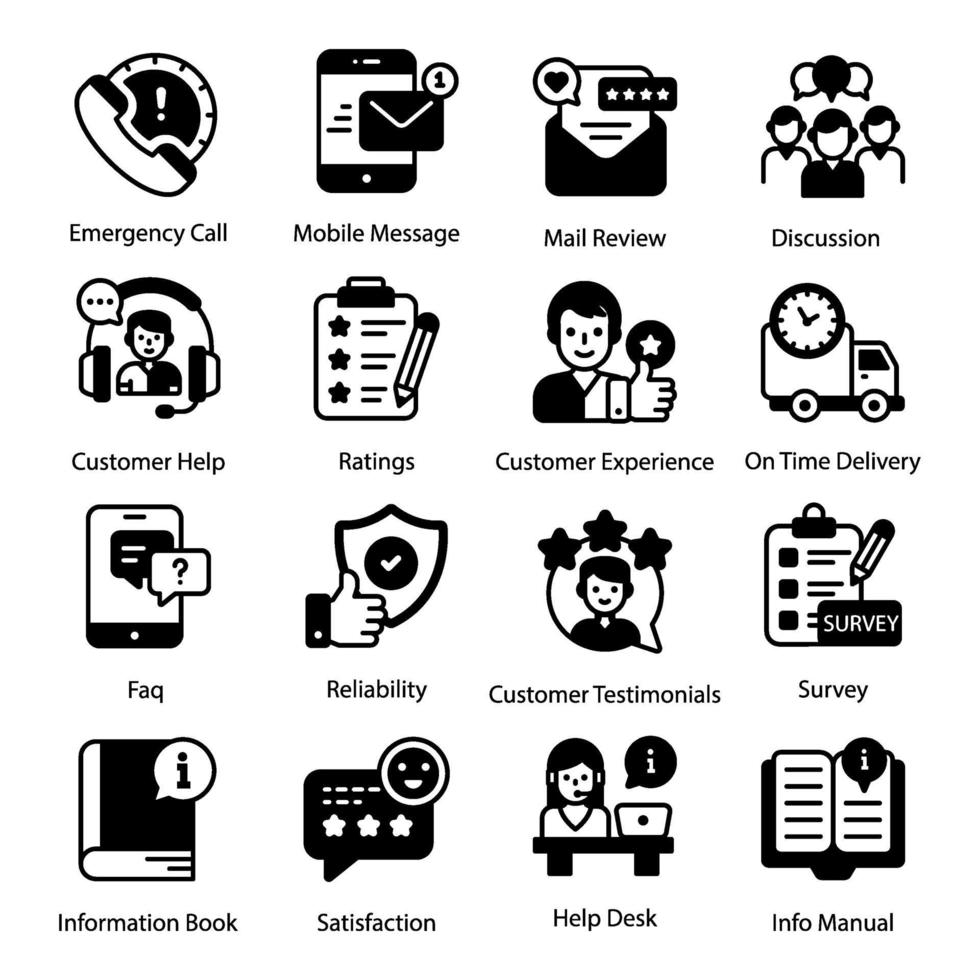 Customer Support Elements vector