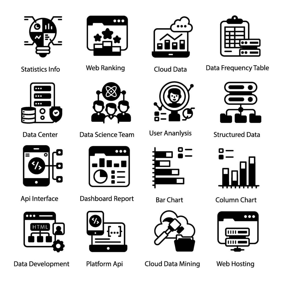 Business and Website Data vector