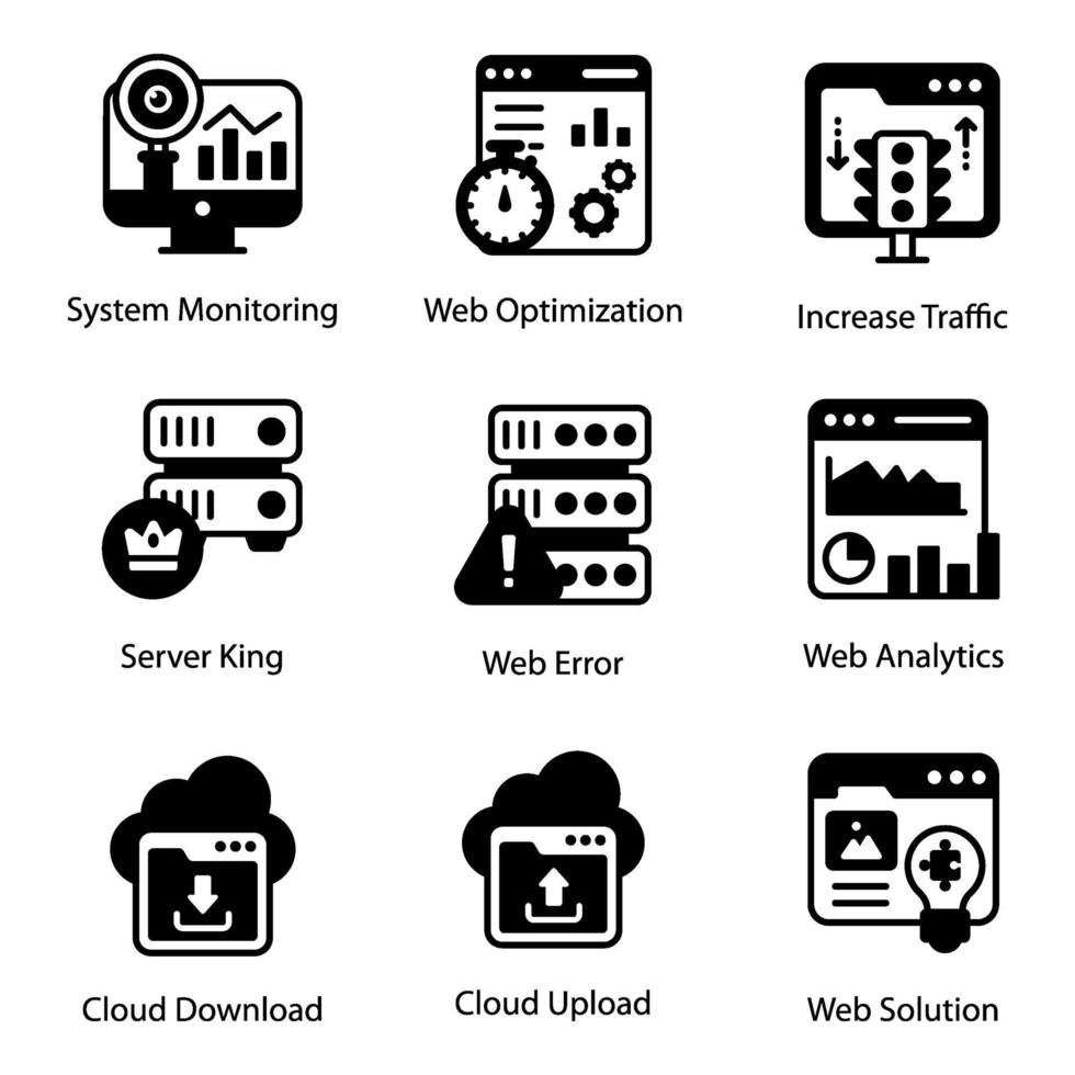 Web and Data server vector