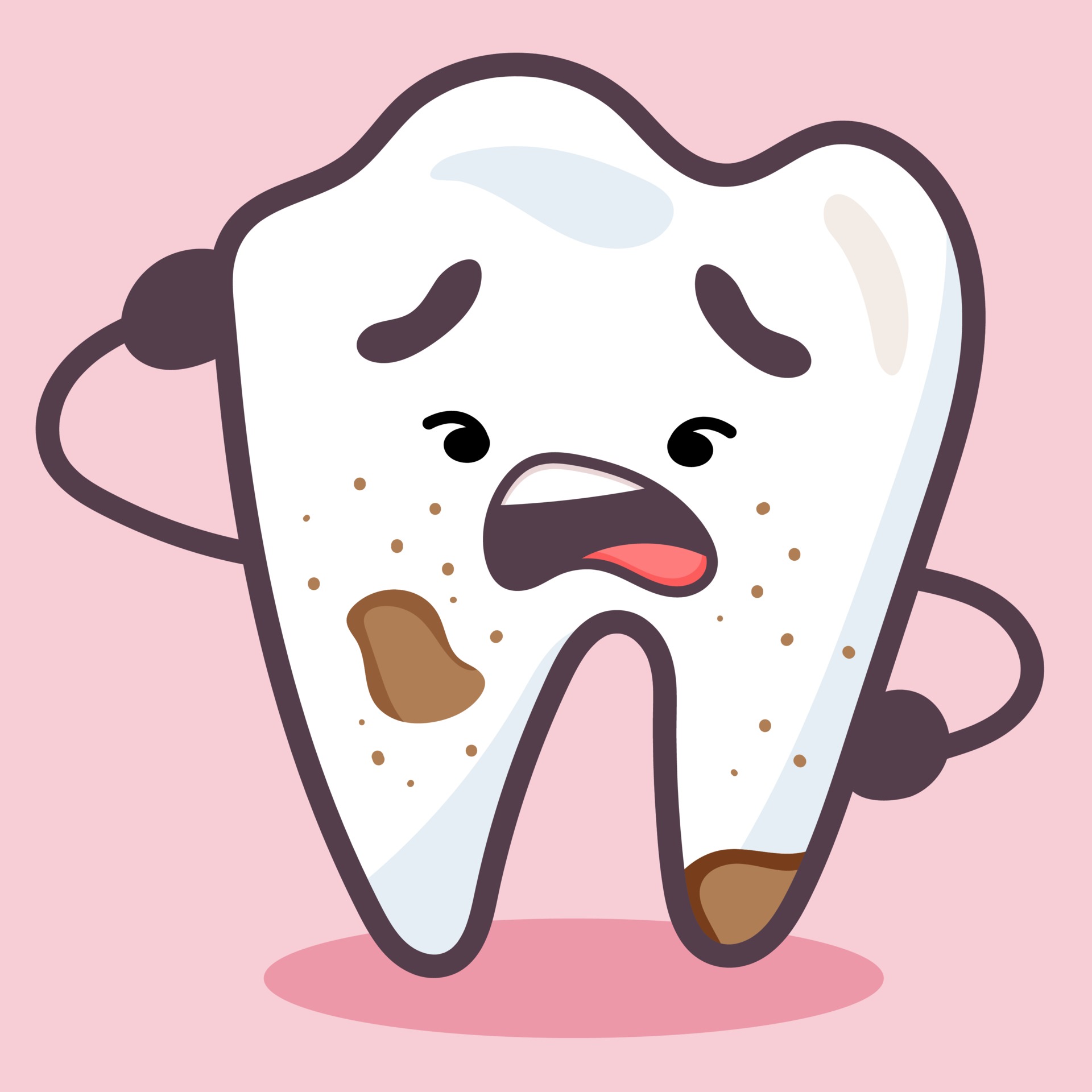 Tooth with tooth decay distressed. 2302864 Vector Art at Vecteezy