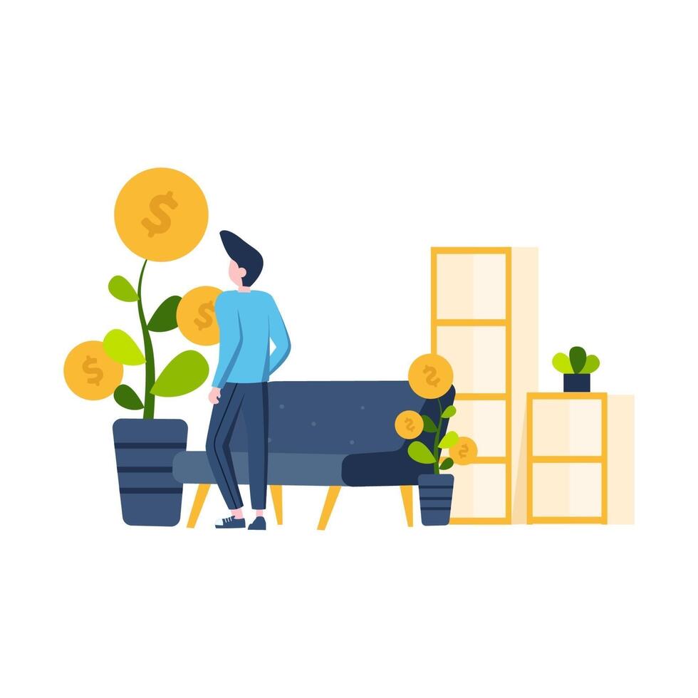 people invest in stocks and assets vector illustration, suitable for landing page, ui, website, mobile app, editorial, poster, flyer, article, and banner