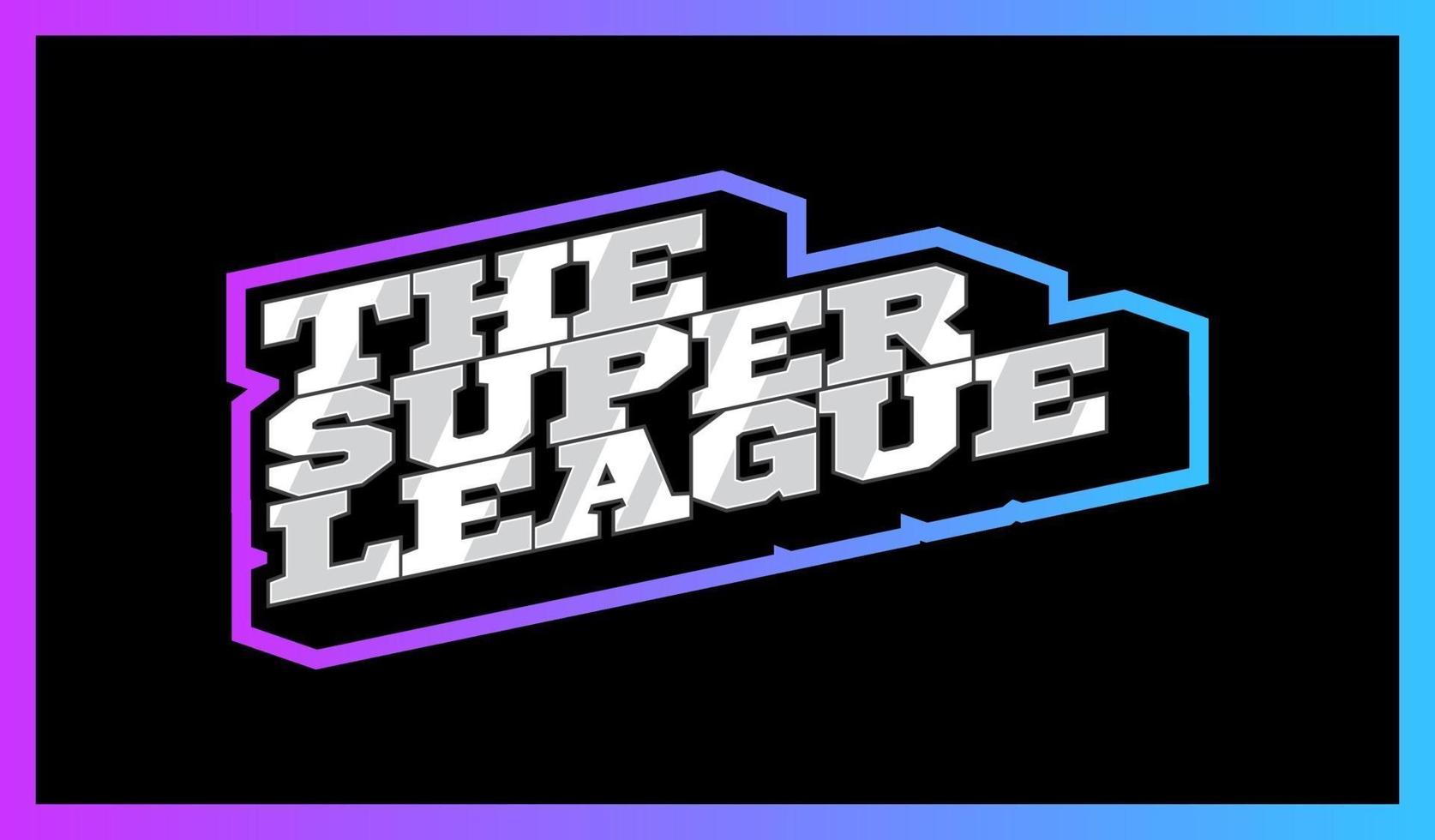 Soccer super League emblem. Vector sport european football or soccer design emblem.