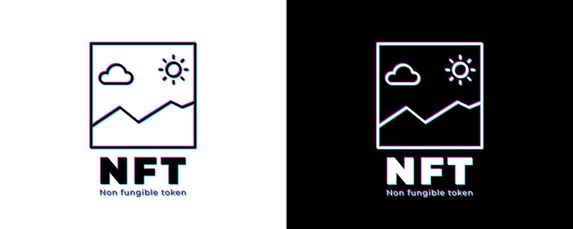 NFT Non-Fungible Token, NFT Text, NFT Logo, Non-Fungible Token Vector