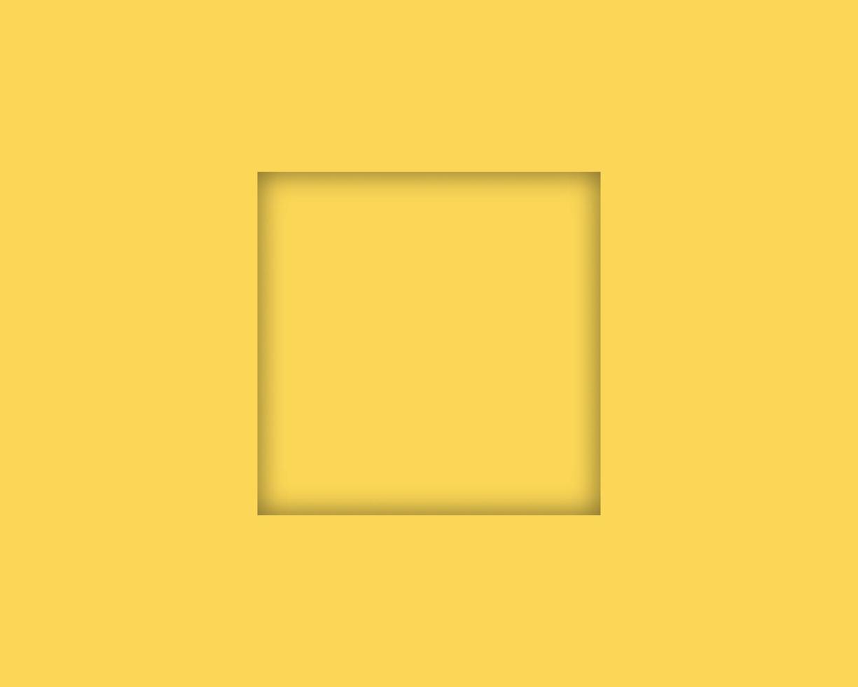 Realistic square empty picture frame. Blank colour picture frame mockup template isolated on colour background. Vector illustration. Square papercut effect