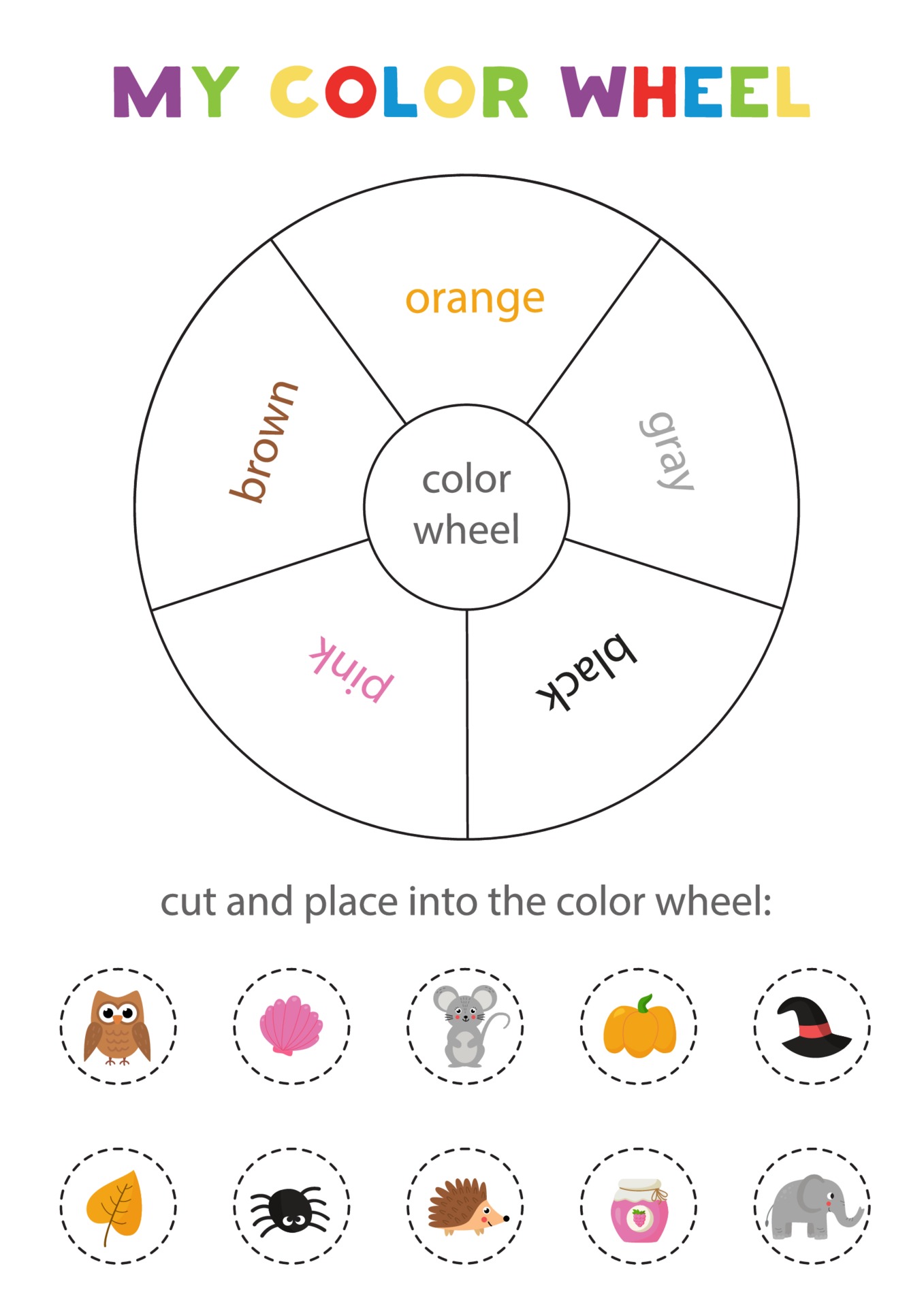 My color wheel. Educational game for learning primary colors ...