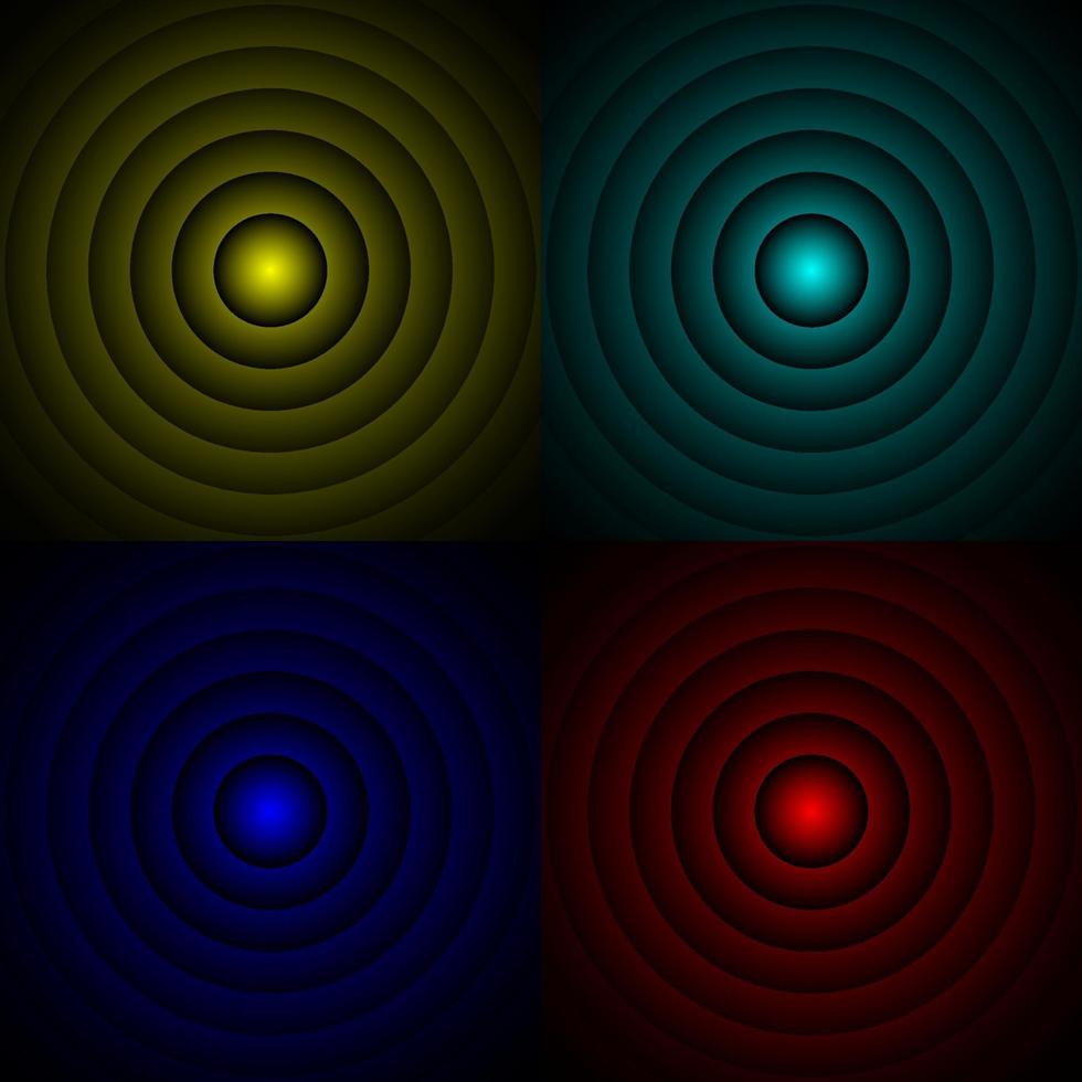 3d illusion abstract circle bundle vector