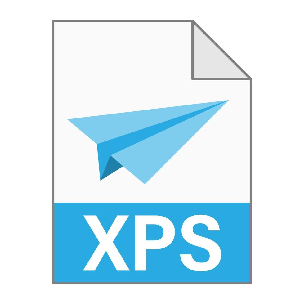 Modern flat design of XPS file icon for web vector
