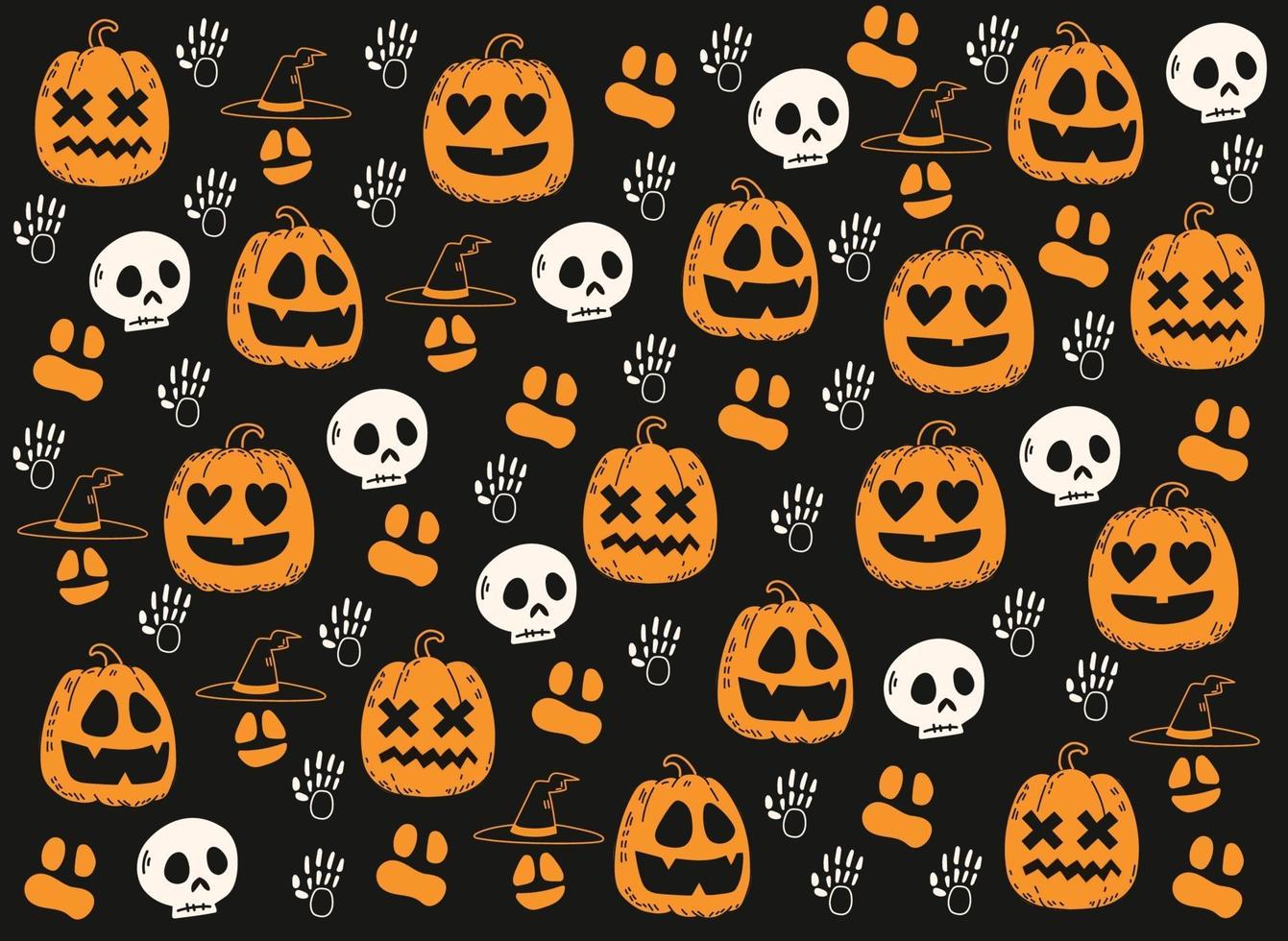 Happy Halloween\'s cute background pattern 2303221 Vector Art at ...