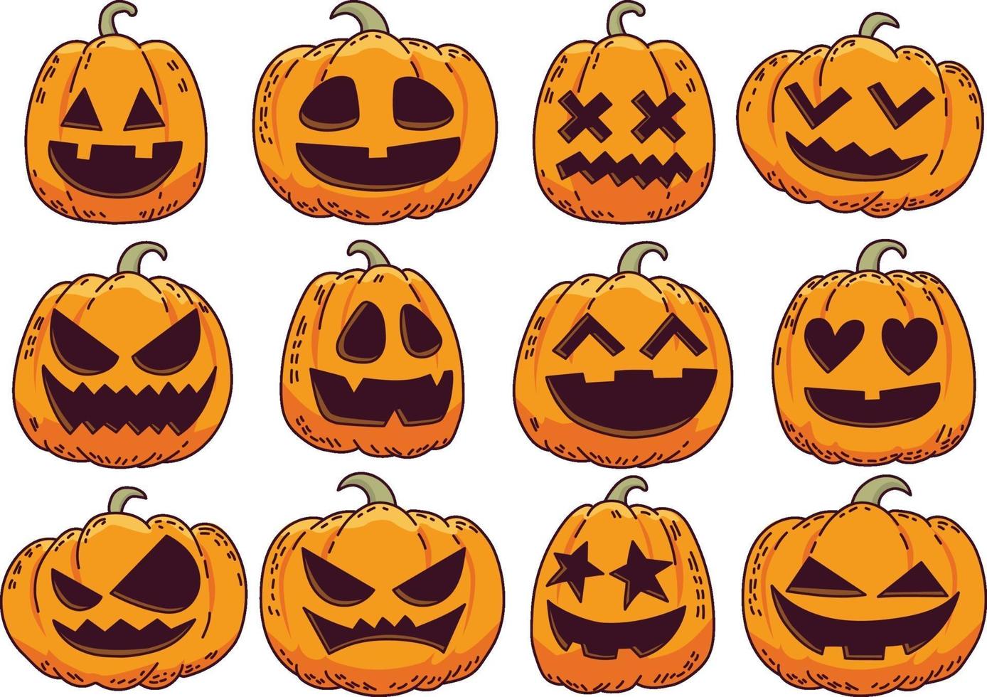 Happy Halloween Pumpkin Illustration vector