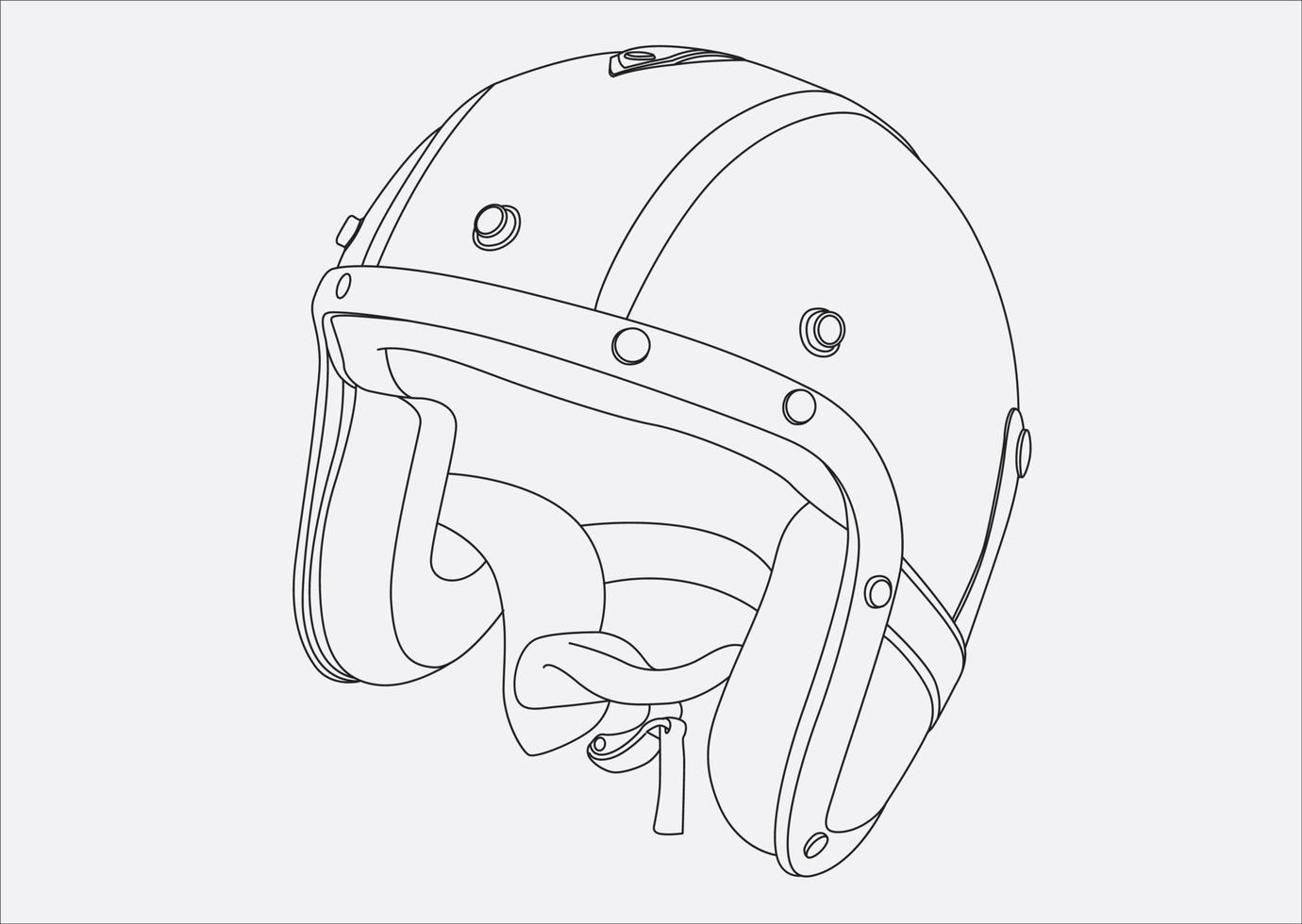 dibujo a mano casco en vector 10