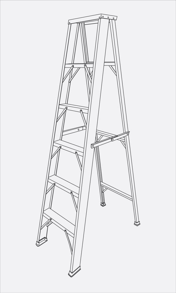 stairs hand drawing in vector eps 10