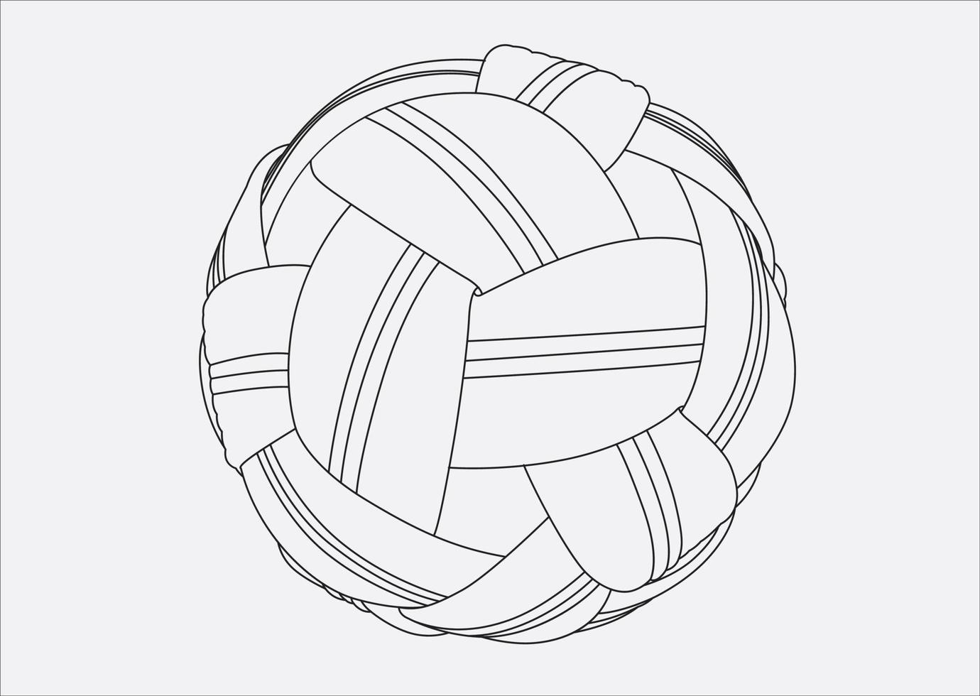 dibujo a mano de voleibol vector