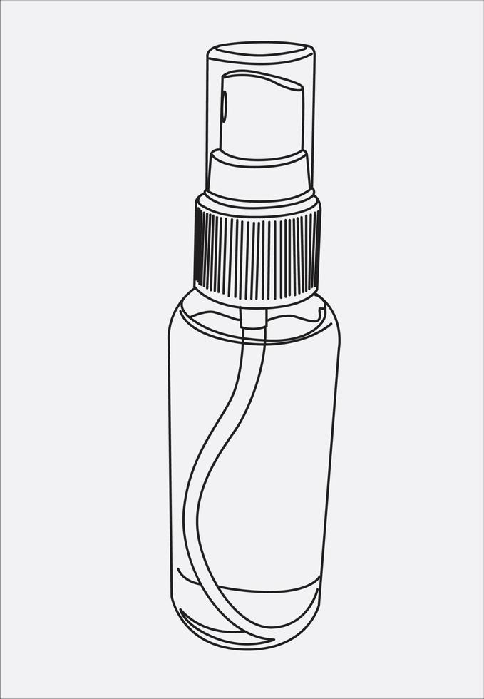 alcohol spray hand drawing in vector eps 10