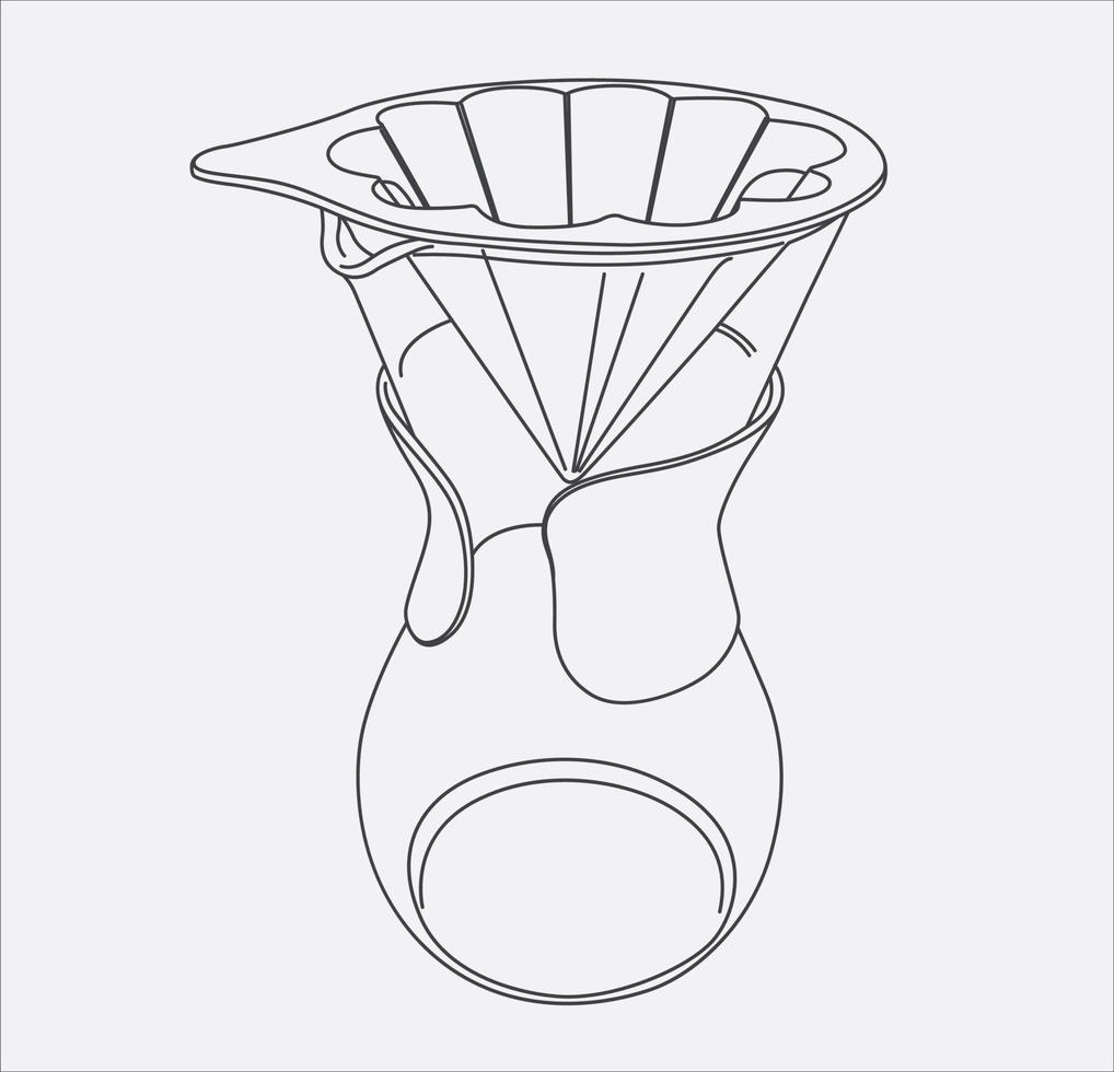 Coffee grinder hand drawing in vector eps 10