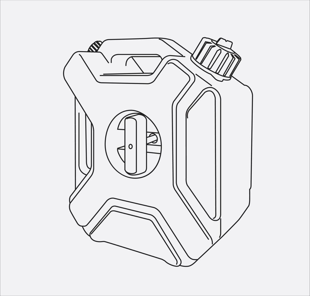 gas tank hand drawing vector