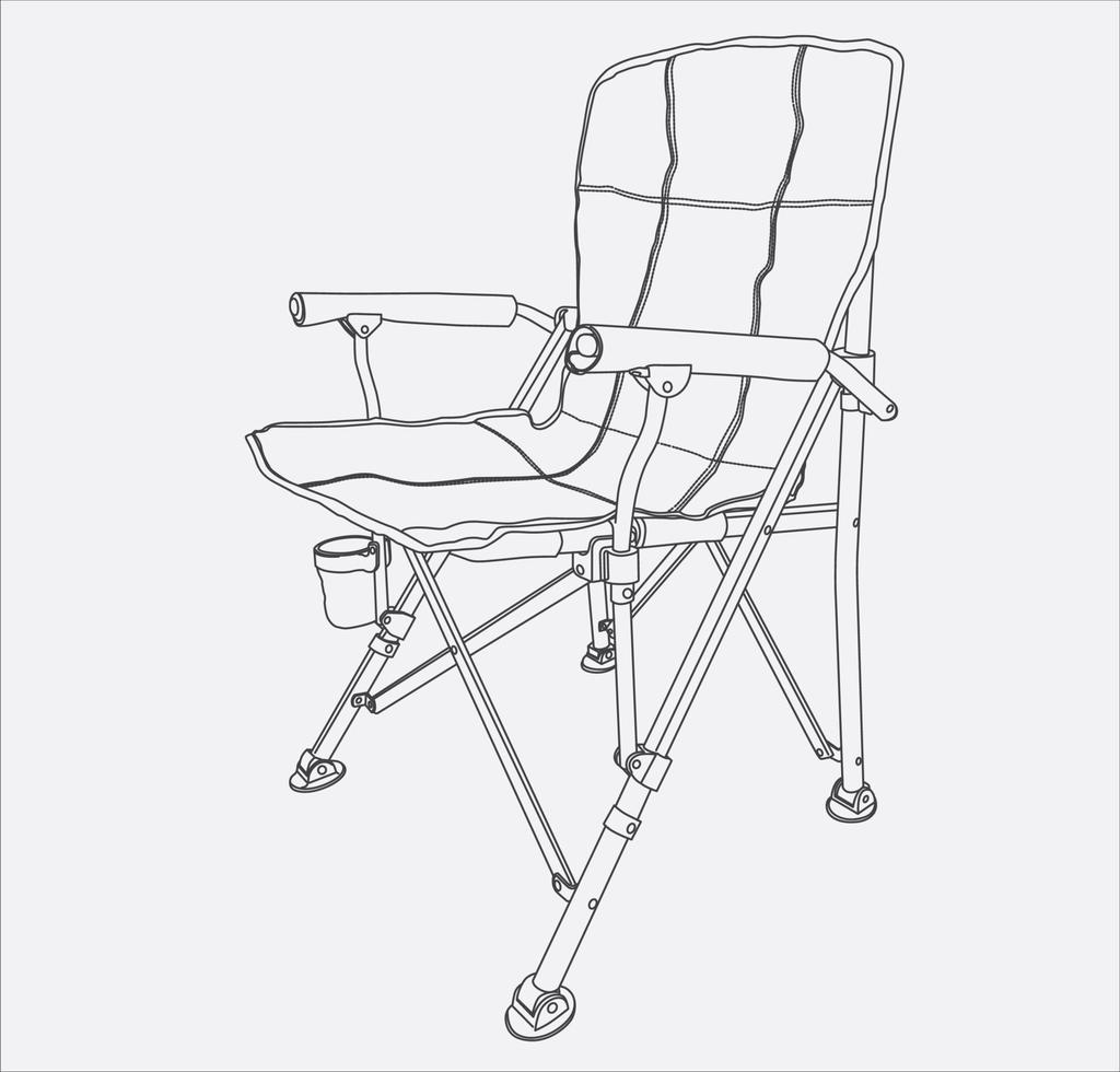 camp armchairs hand drawing in vector eps 10