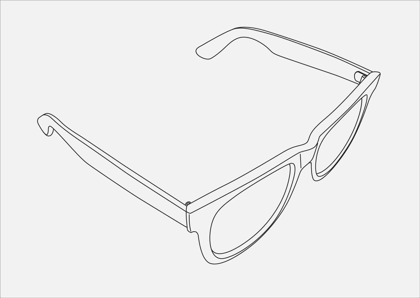 sunglasses hand drawing in vector eps 10