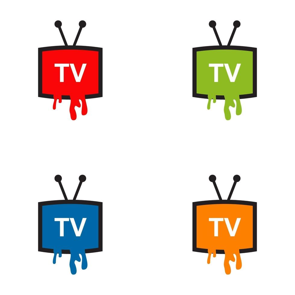 TV channel program logo design template vector