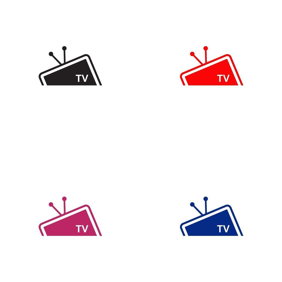 TV channel program logo design template vector