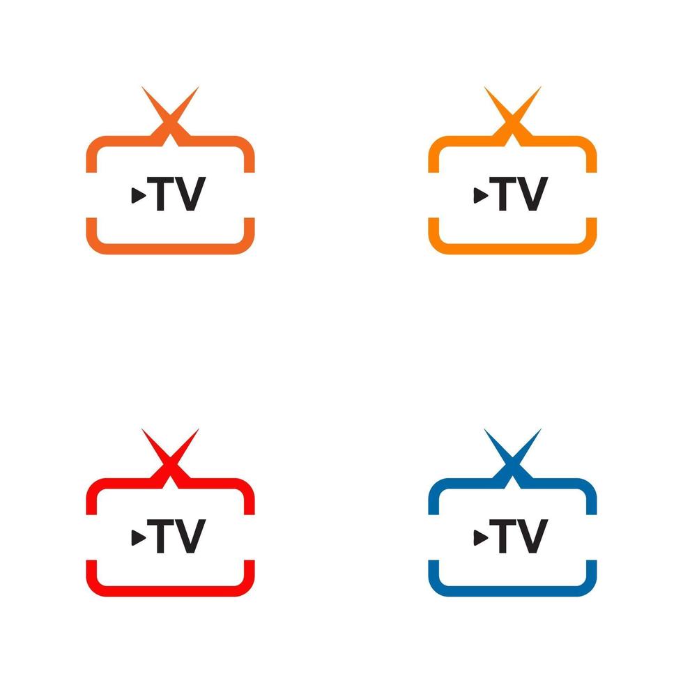 TV channel program logo design template vector