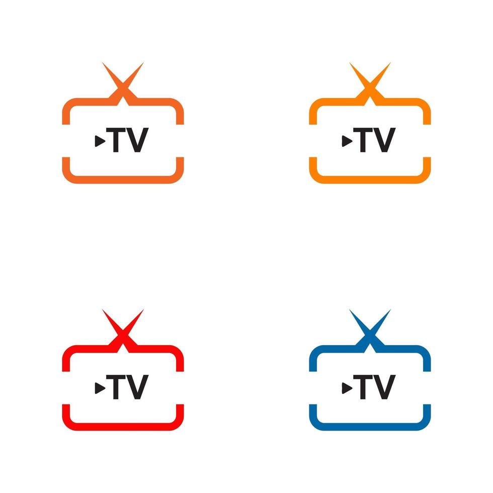 plantilla de diseño de logotipo de programa de canal de tv vector