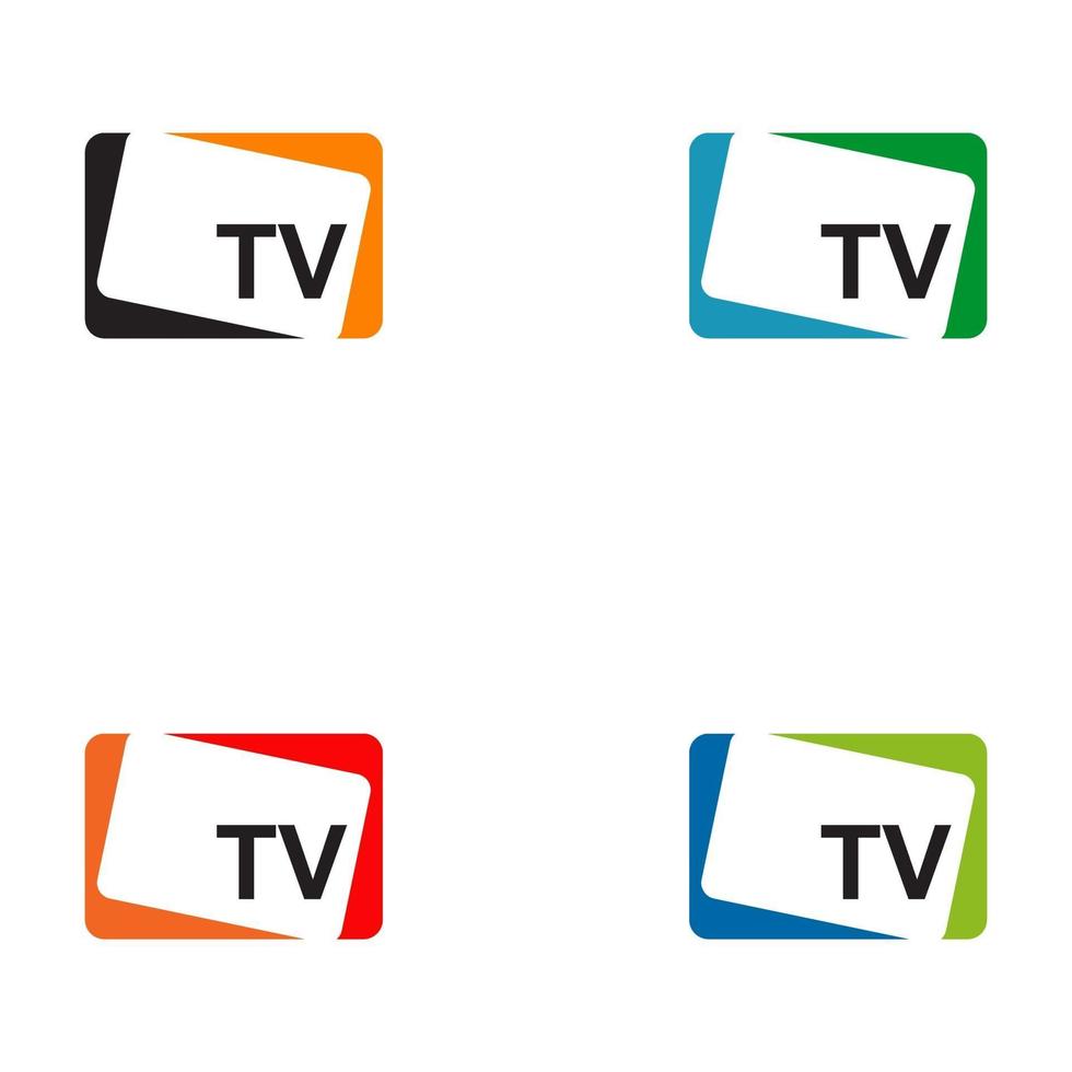 plantilla de diseño de logotipo de programa de canal de tv vector
