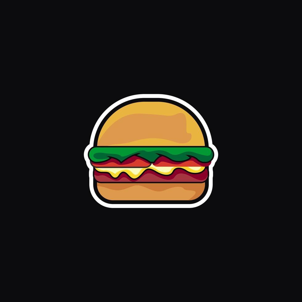 burger logo design vector