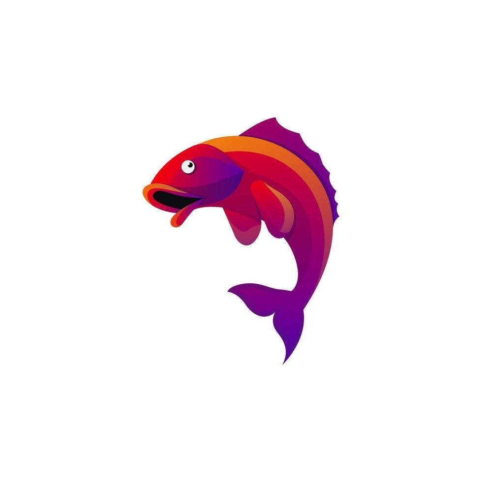 vector de diseño de diseño de ilustración de pescado