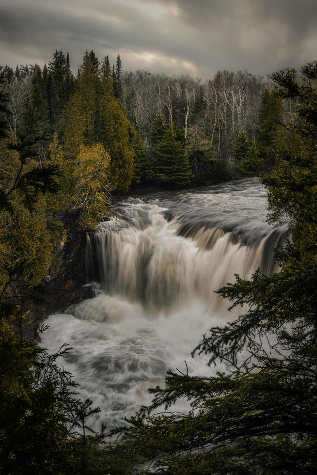 Looking down on the waterfall photo