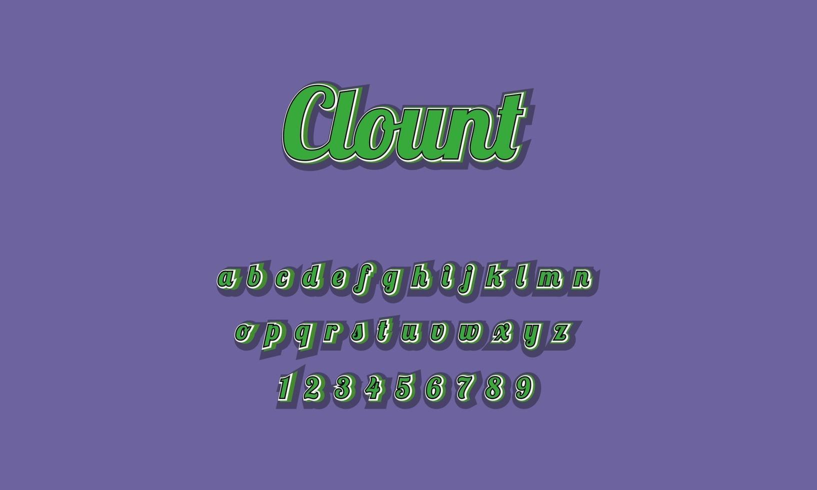 Clount style editable text effec vector