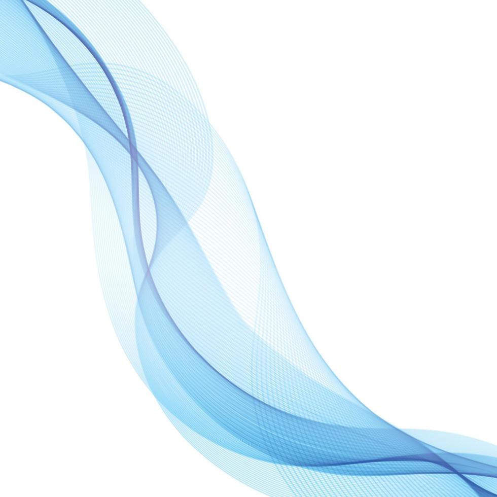 Abstract blue wavy lines on white background - Vector