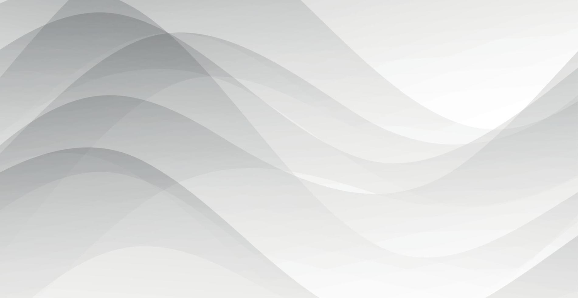 Abstract gray background with wavy lines - Vector