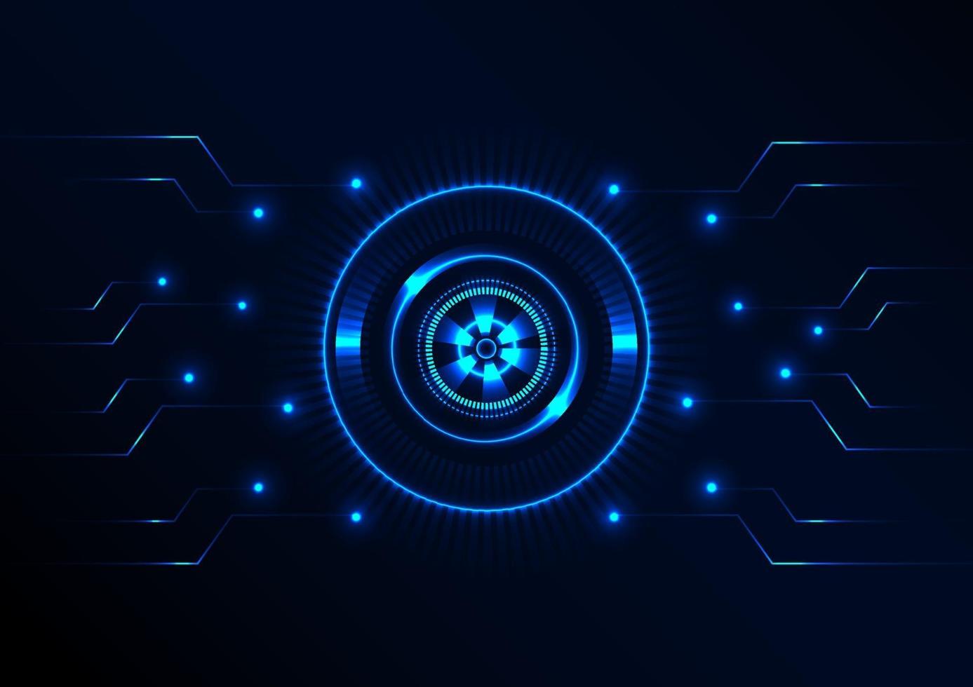 vector circle and technology background
