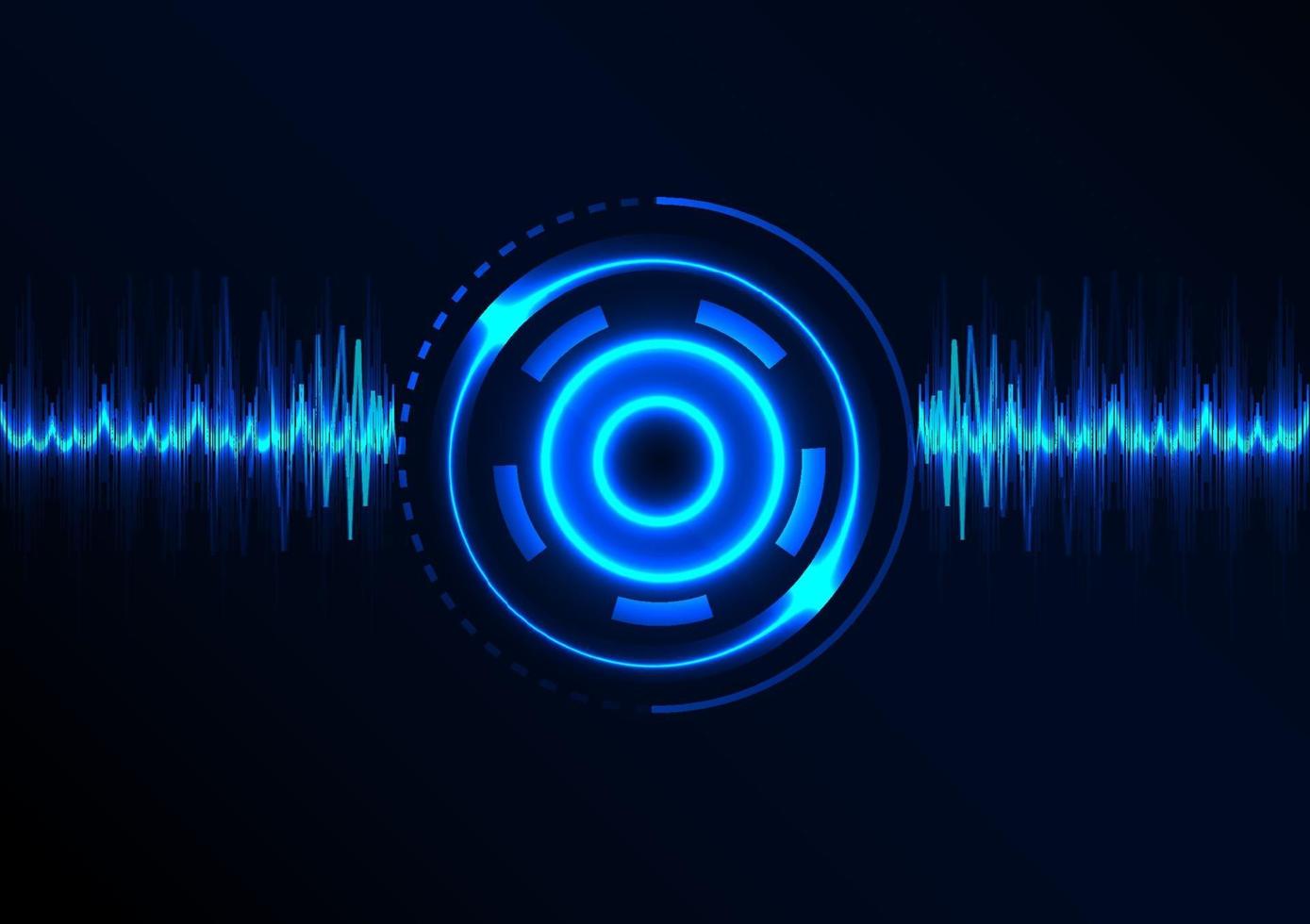 vector tech circle and technology background