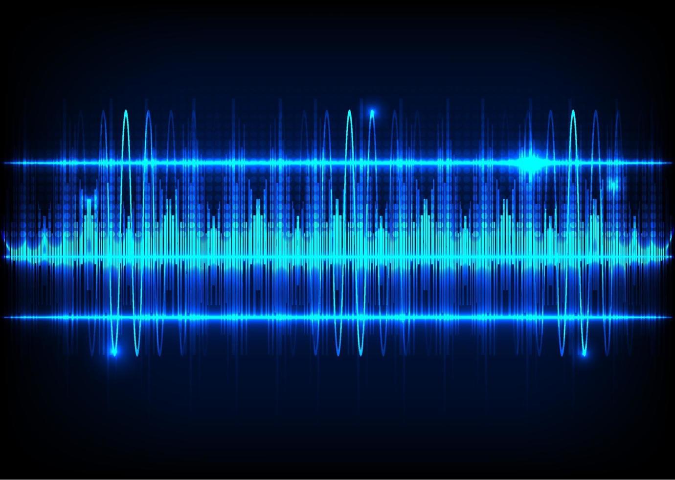 Abstract technology background and Sound waves vector