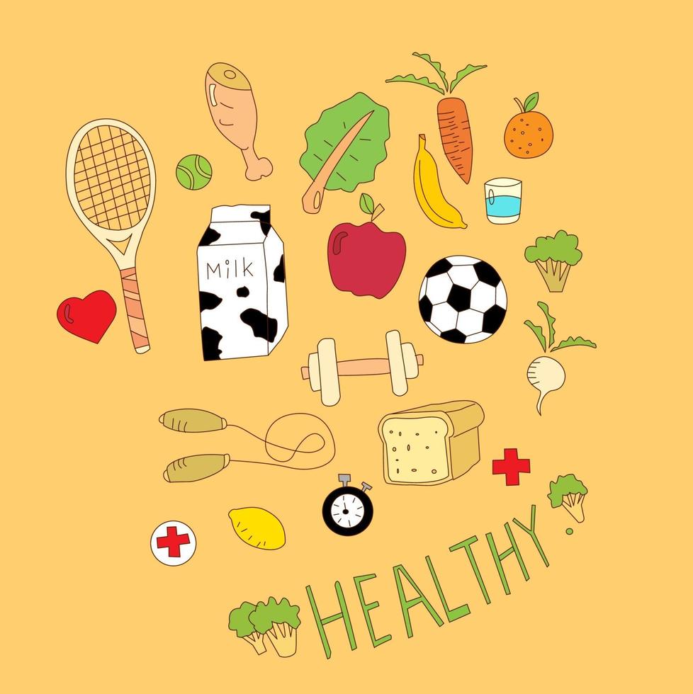 Healthy Icon Set vector