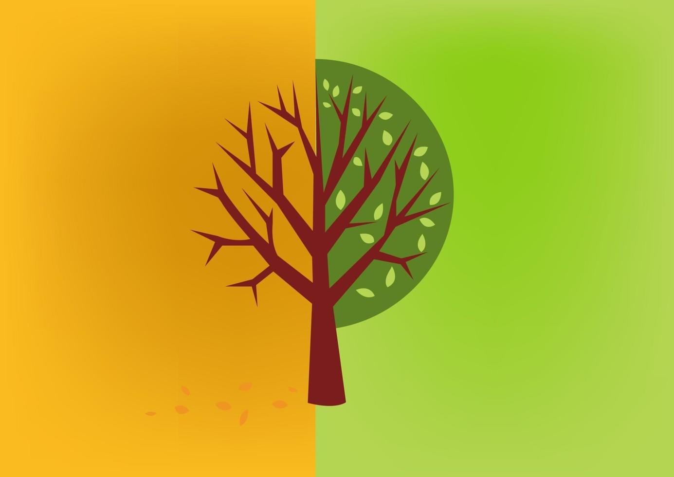 árbol de otoño, primavera vector