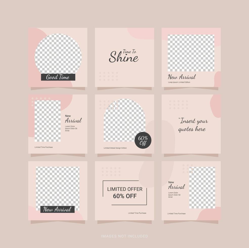 Template Puzzle Social Media Design Post vector