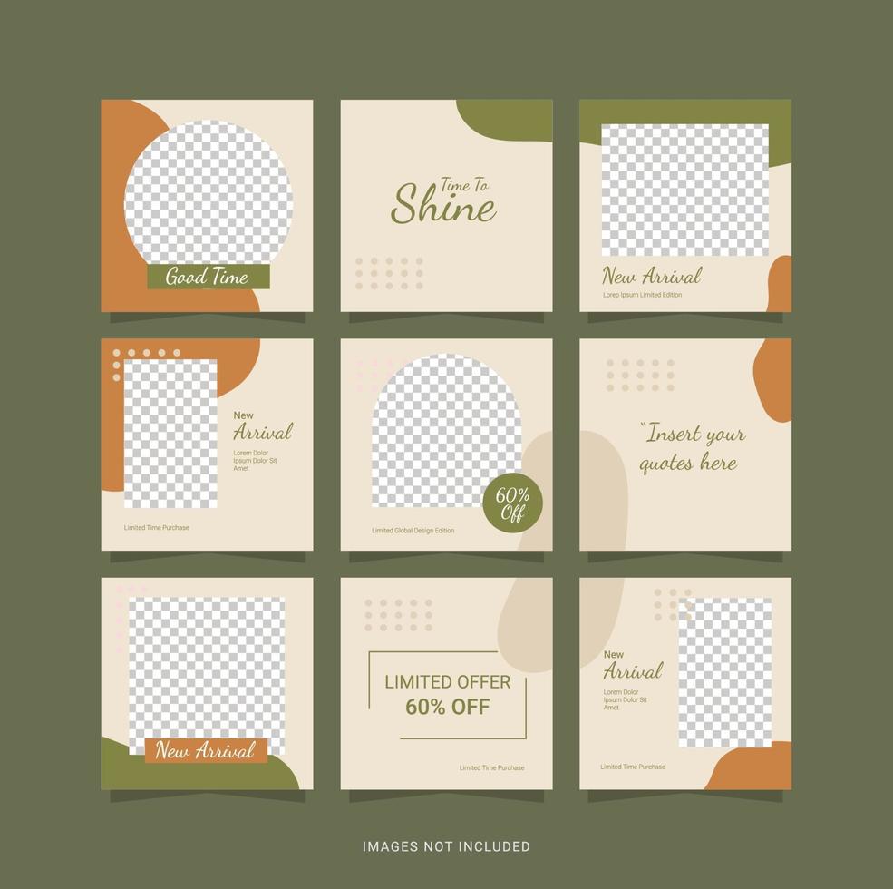 Template Design Puzzle Social Media Post vector