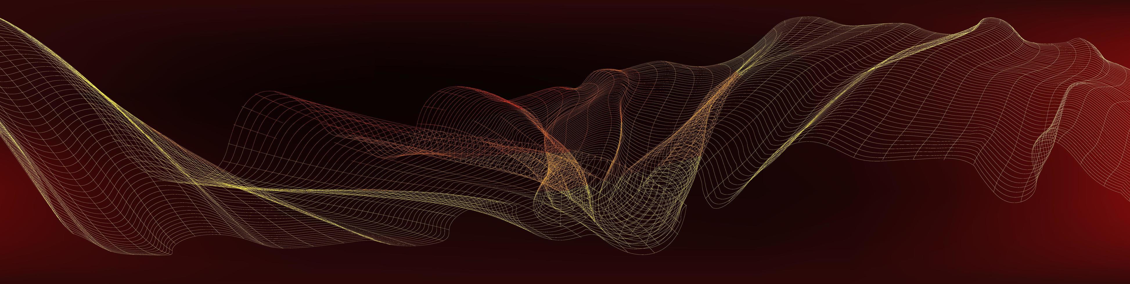 Panorama de fondo de onda de sonido electrónico, concepto de diagrama de onda de terremoto, diseño para estudio de música y ciencia, ilustración vectorial. vector