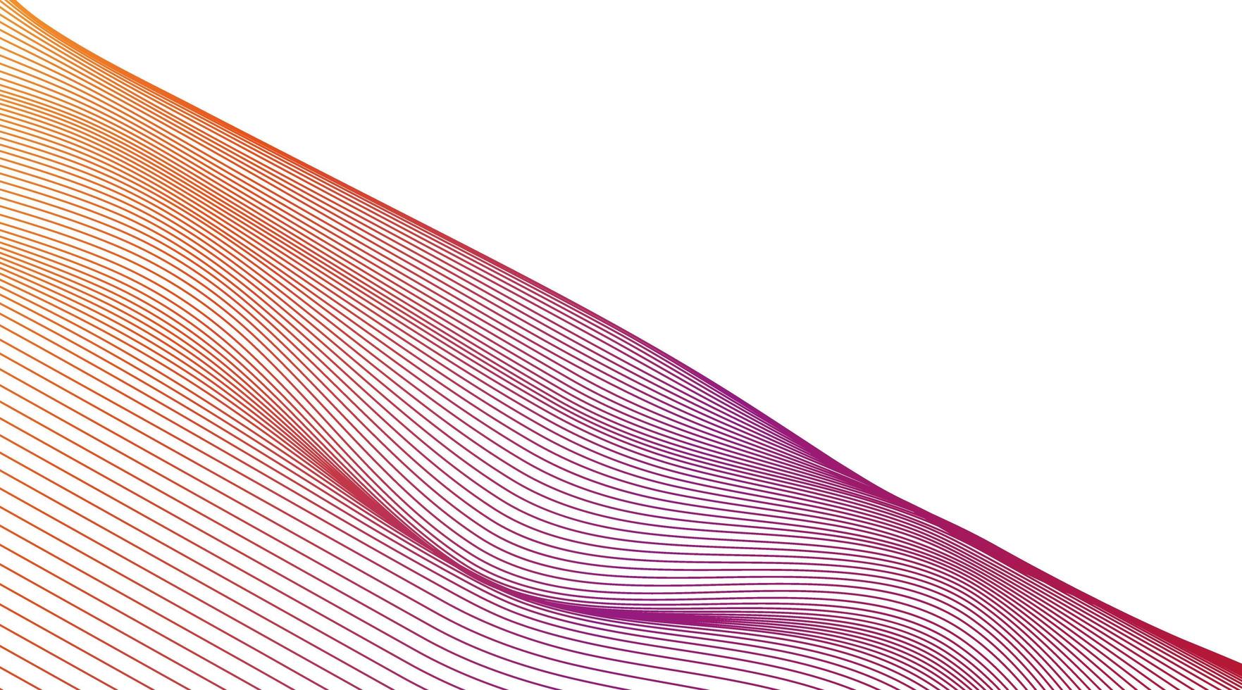 Línea dinámica colorida sobre fondo blanco, diseño de concepto de onda de sonido digital, vector