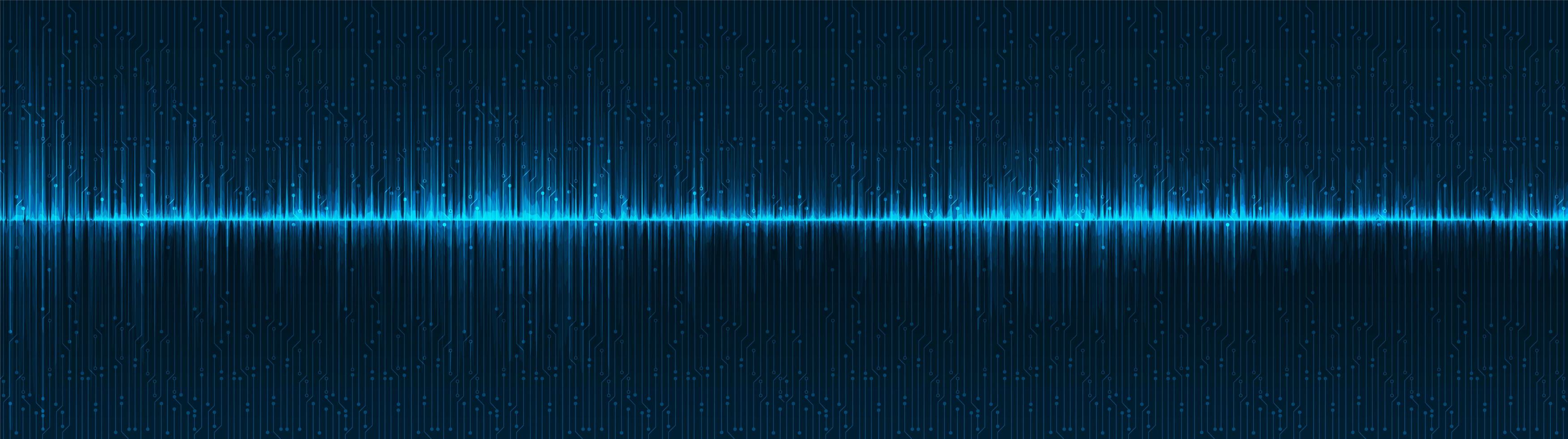 Panorama Digital Sound Wave Background,technology and earthquake wave diagram concept,design for music studio and science,Vector Illustration. vector