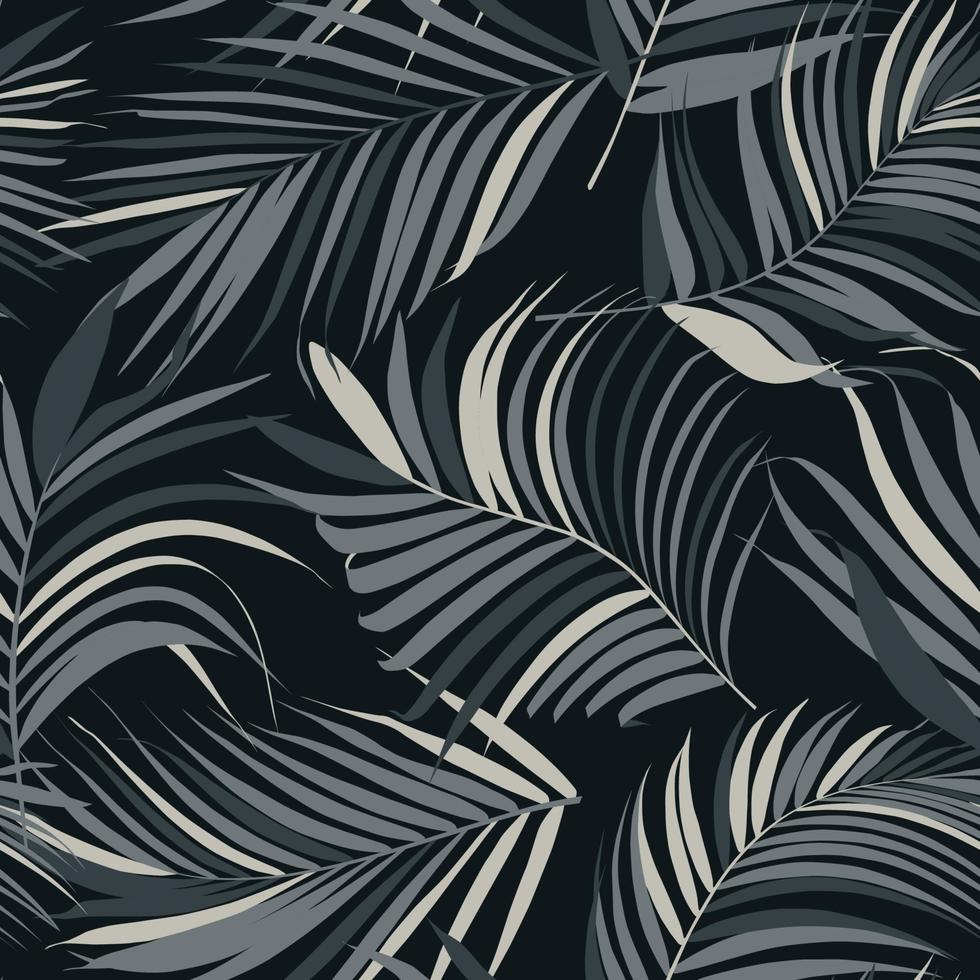 Palm leaf vector seamless pattern