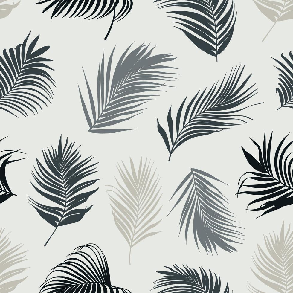 Palm leaf vector seamless pattern